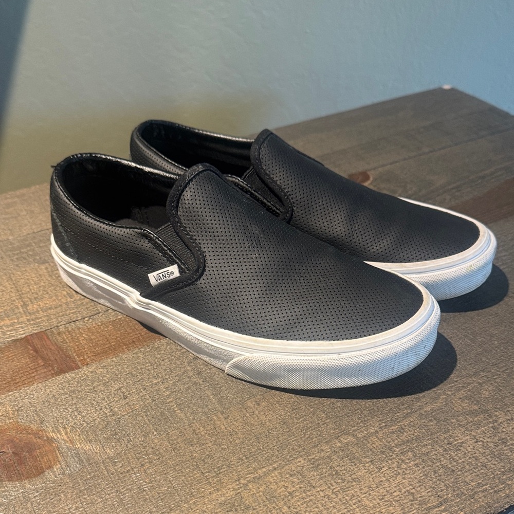 Vans Perforated Black Slip-On Loafers
